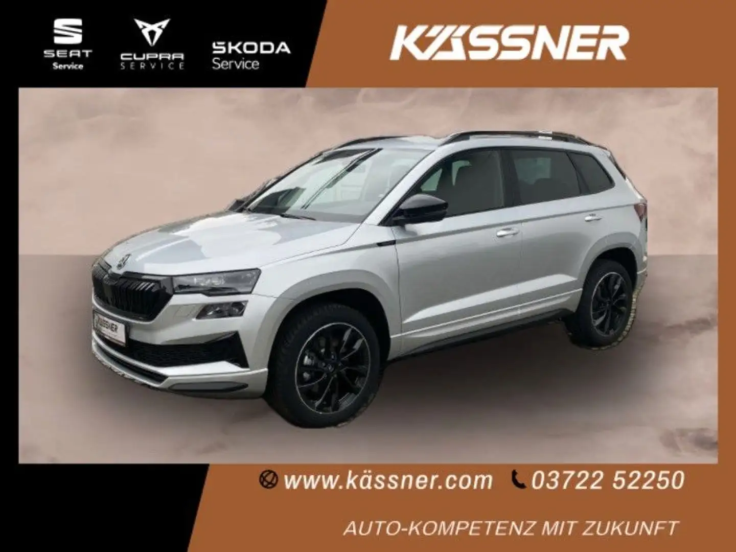 Skoda Karoq Sportline 1.5 TSI DSG *AHZV *Navi Silber - 1