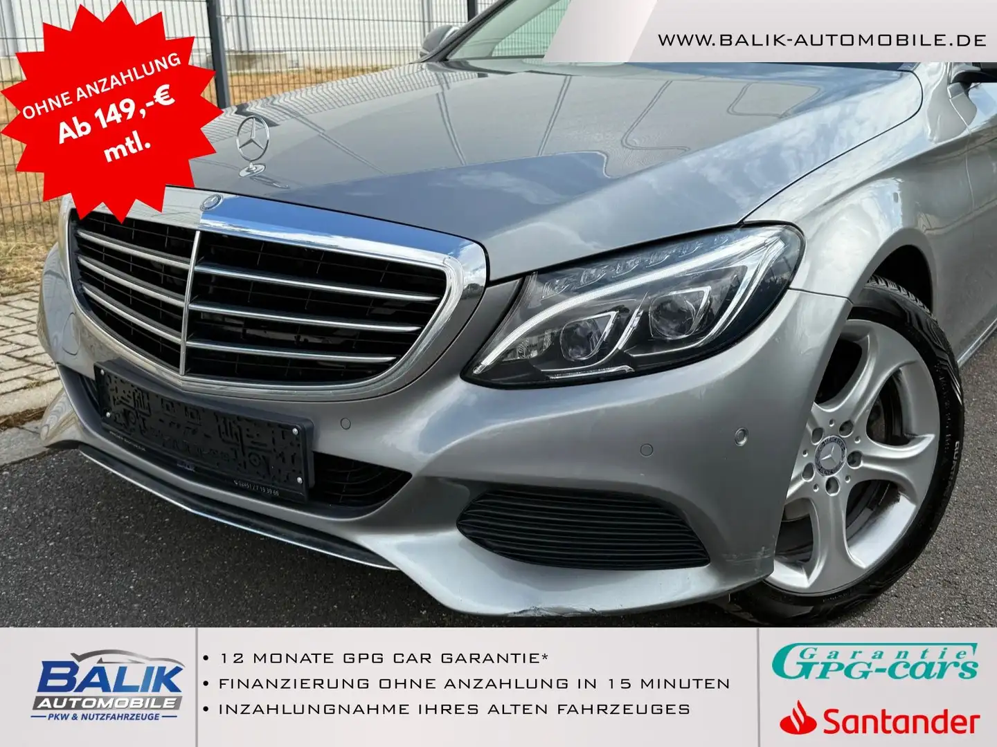 Mercedes-Benz C 220 BlueTec / d*BURMESTER*1.HAND*HEAD-UP*KAMER Srebrny - 1