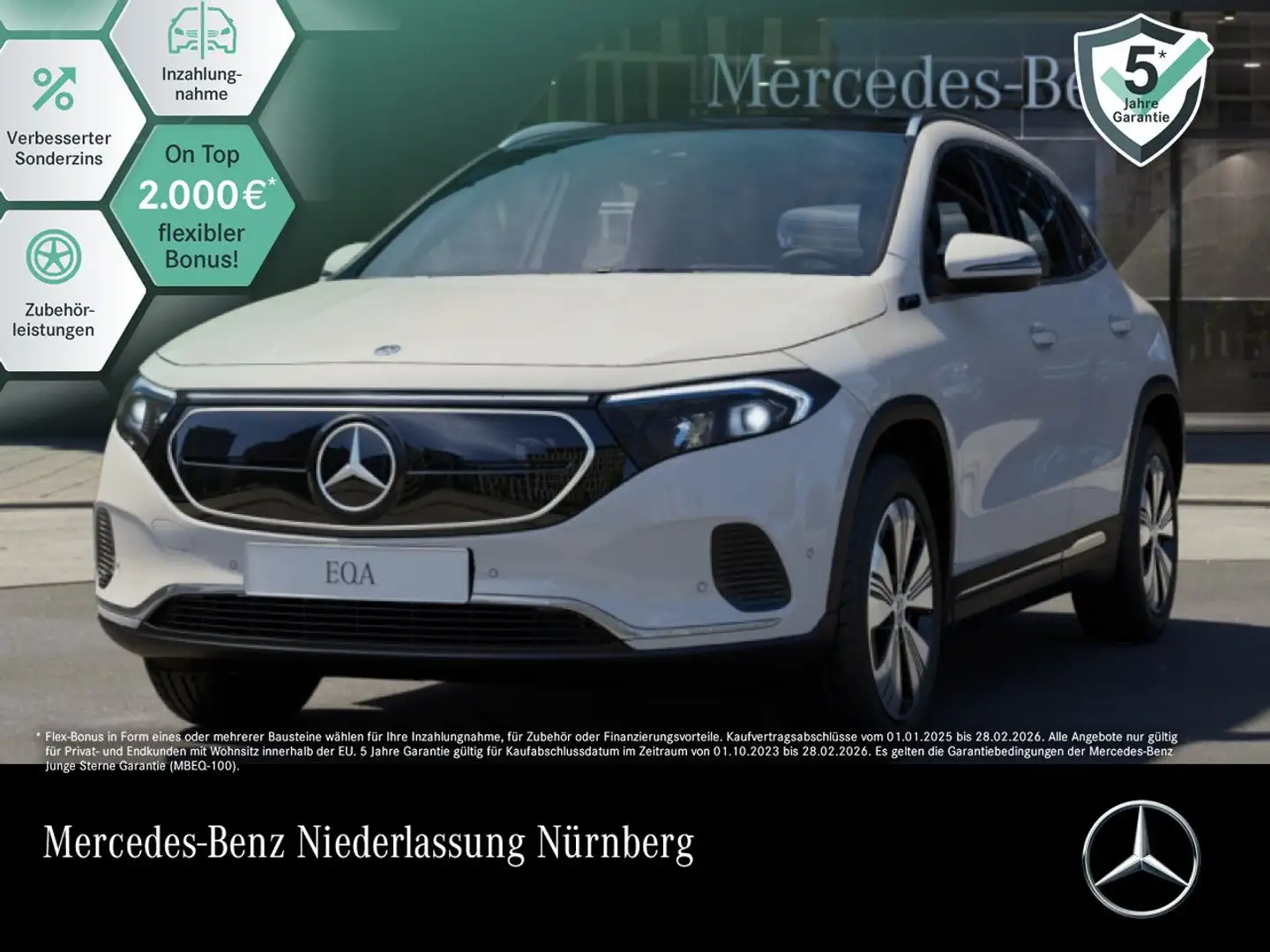 Mercedes-Benz EQA 250 PROG+ADVANCED+PANO+KAMERA+MEMORY+HUD+SPUR Weiß - 1