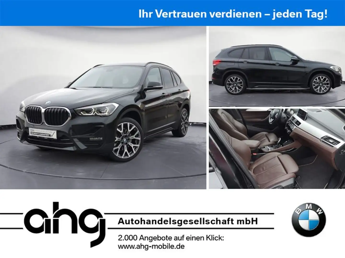 BMW X1 sDrive20d Sport Line Aut. Navi Leder PDC HiFi Schwarz - 1