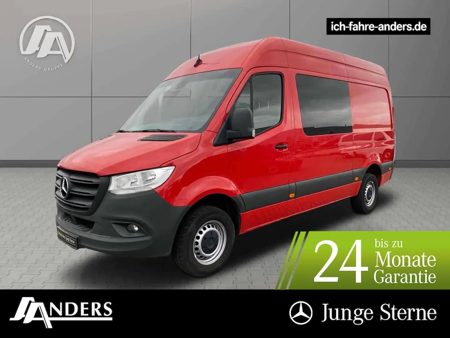 Mercedes-Benz Sprinter 319 Mixto L2H2 V6 AHK-3,5t*AUTO*4-Sitze Rot - 1