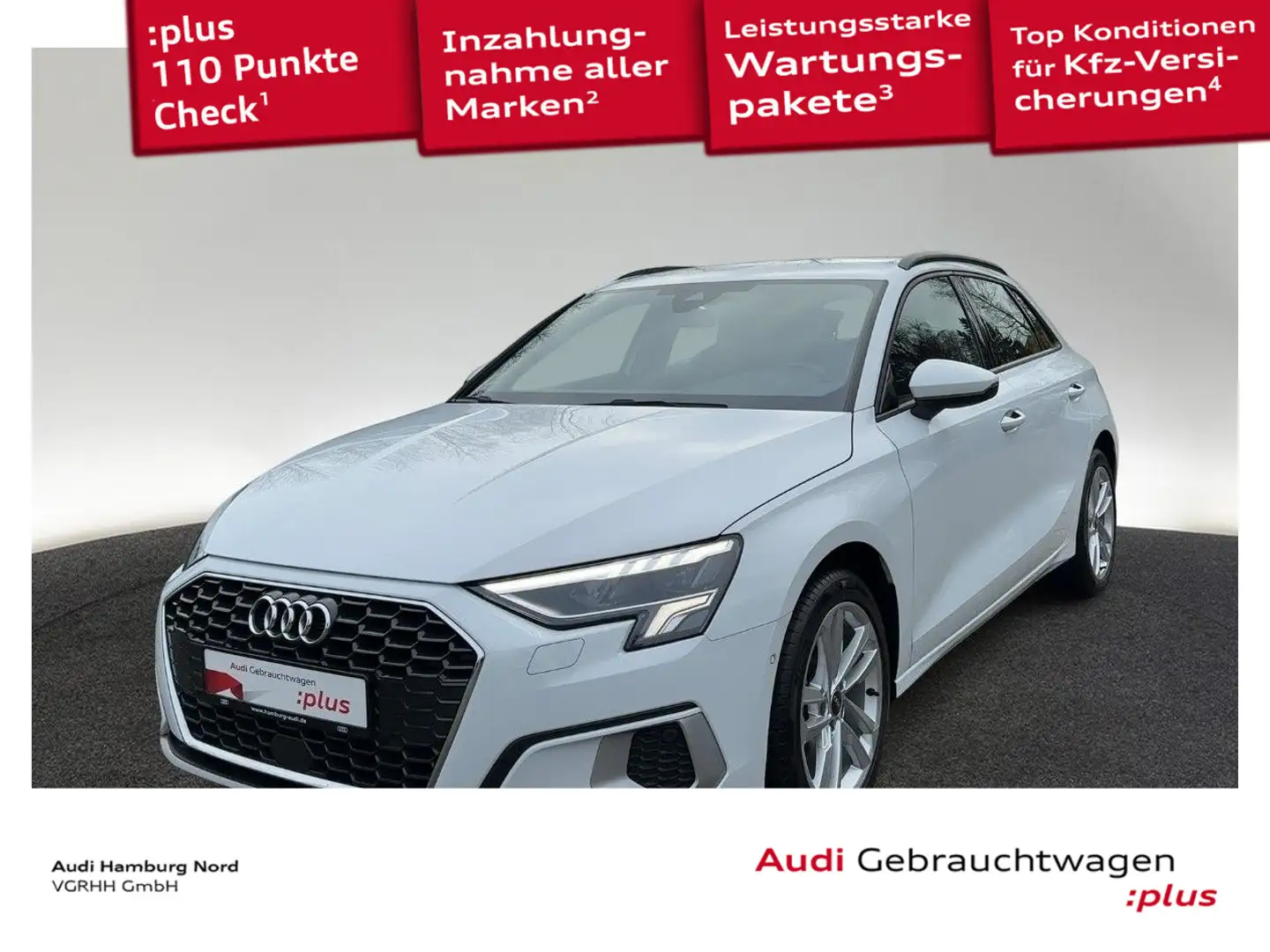 Audi A3 30 TFSI S tronic S line Navi Kamera Weiß - 1