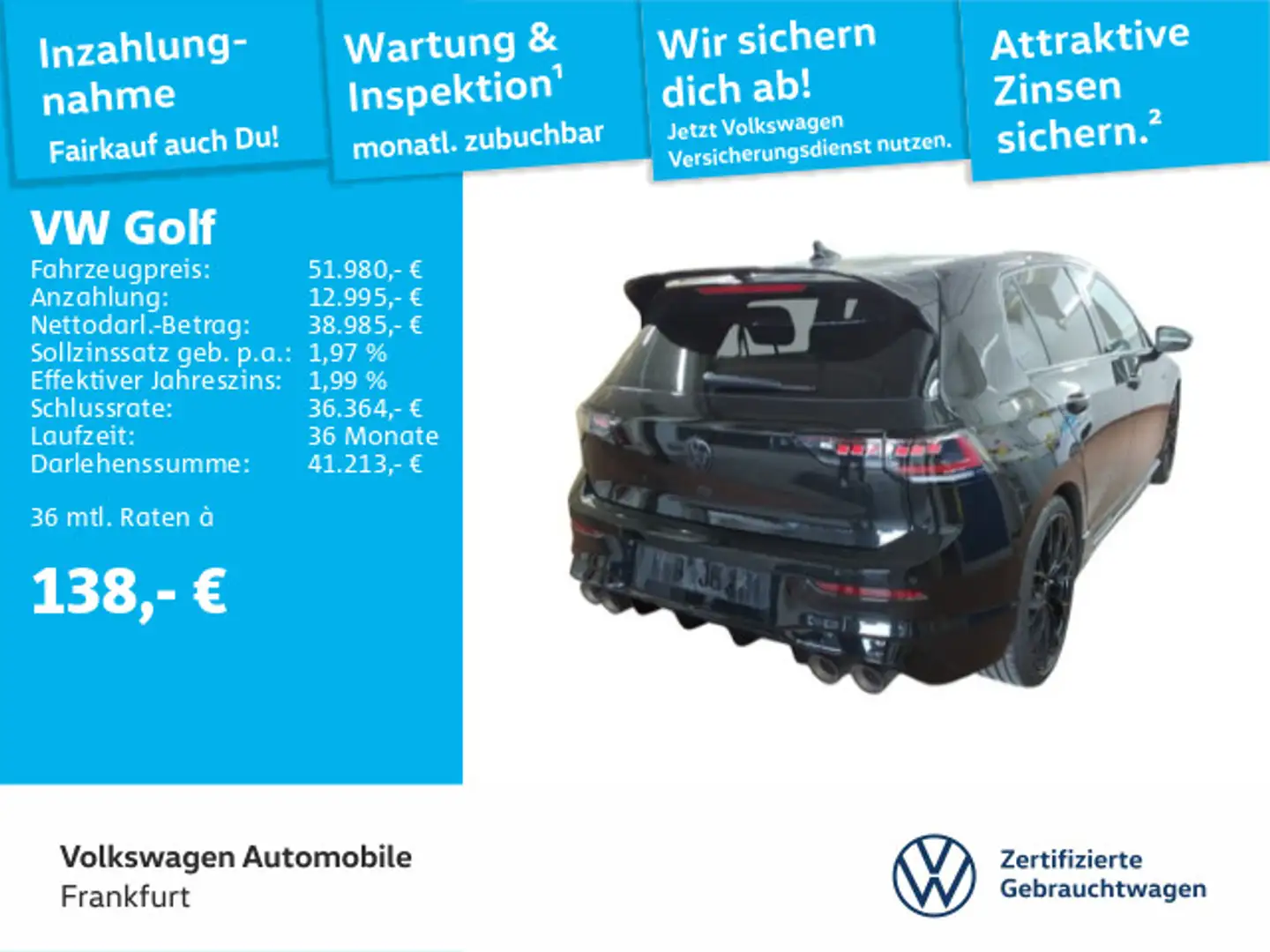 Volkswagen Golf VIII 2.0 TSI DSG 4Motion R Black Edition Na Schwarz - 2