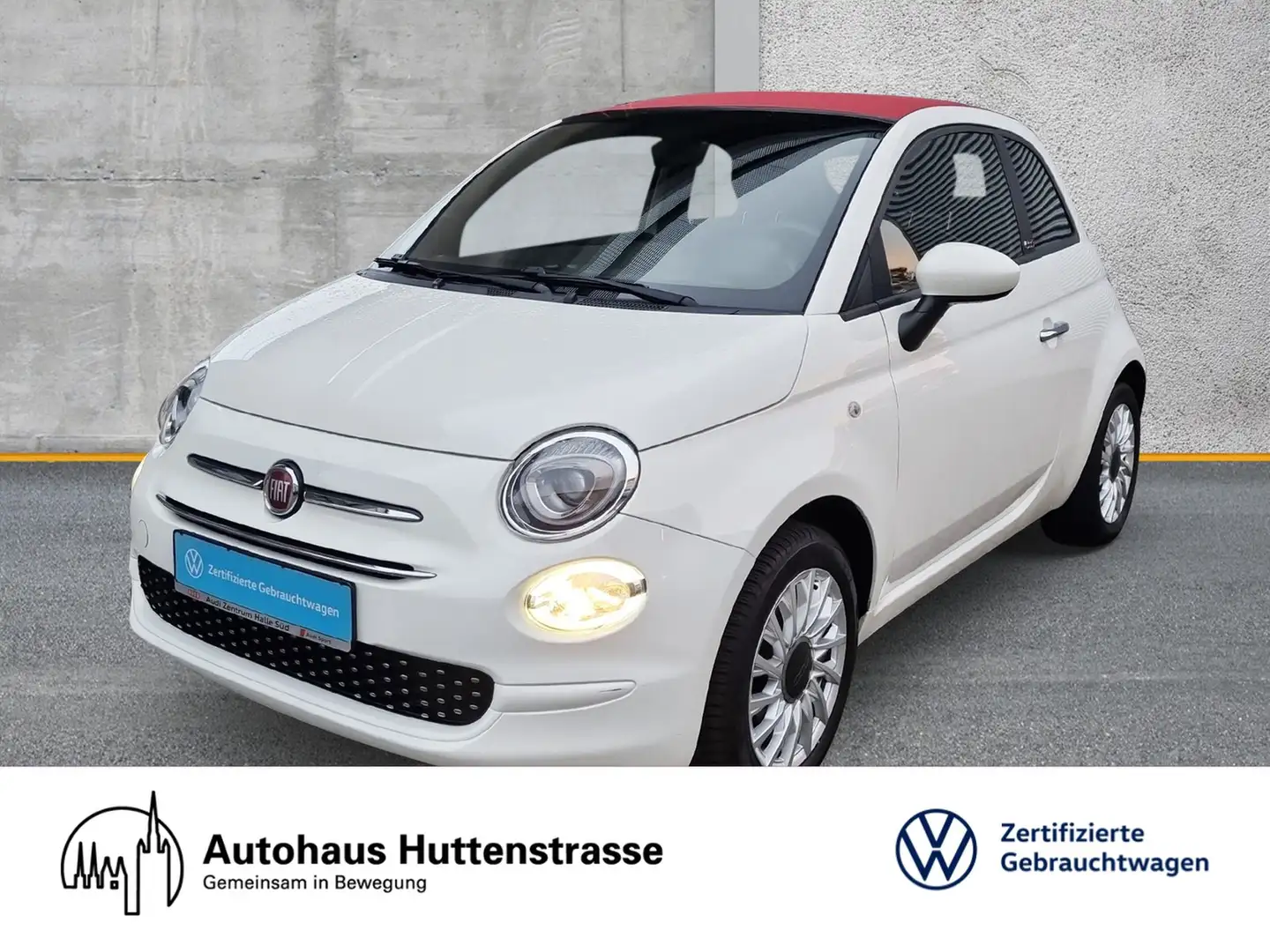 Fiat 500C 500 Cabrio Automatik Lounge APP PDC DAB Weiß - 1
