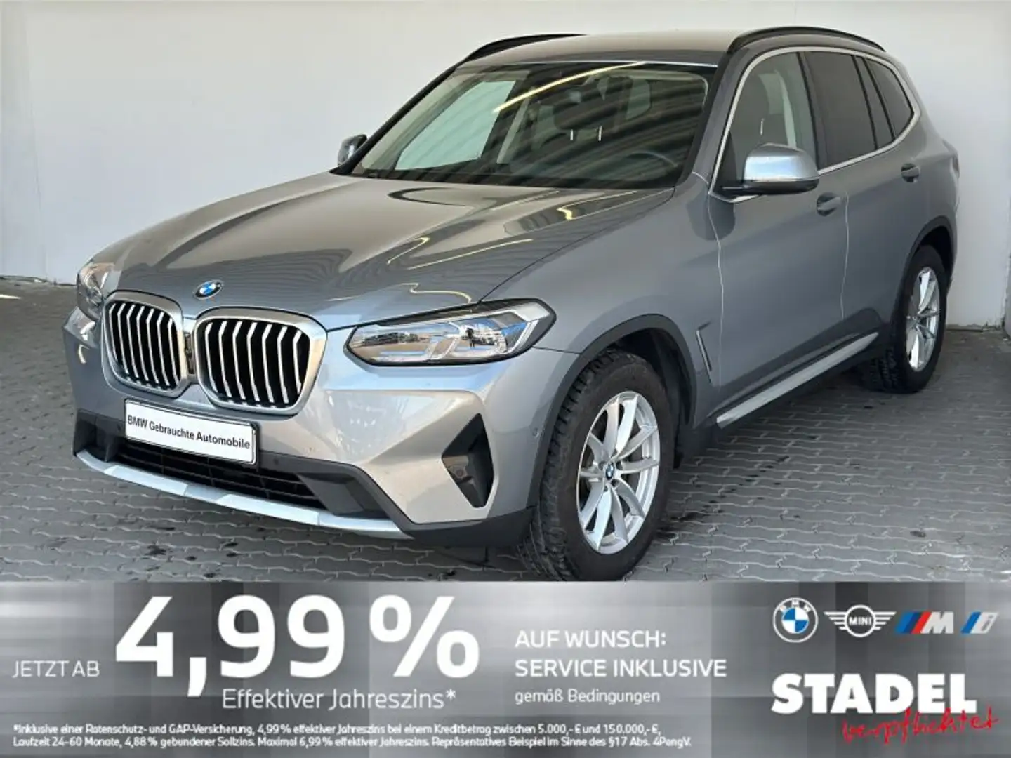 BMW X3 xDrive20dA Navi.Laser.360°.AHK.KomfZg.DriveAs Grau - 1