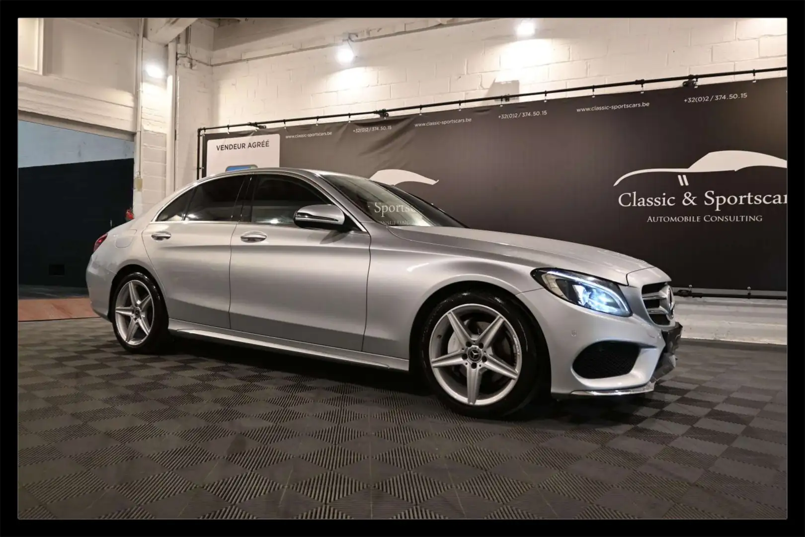Mercedes-Benz C 180 AMG LINE / CAMERA / LEDS / KEYLESS / CARPLAY Gris - 1
