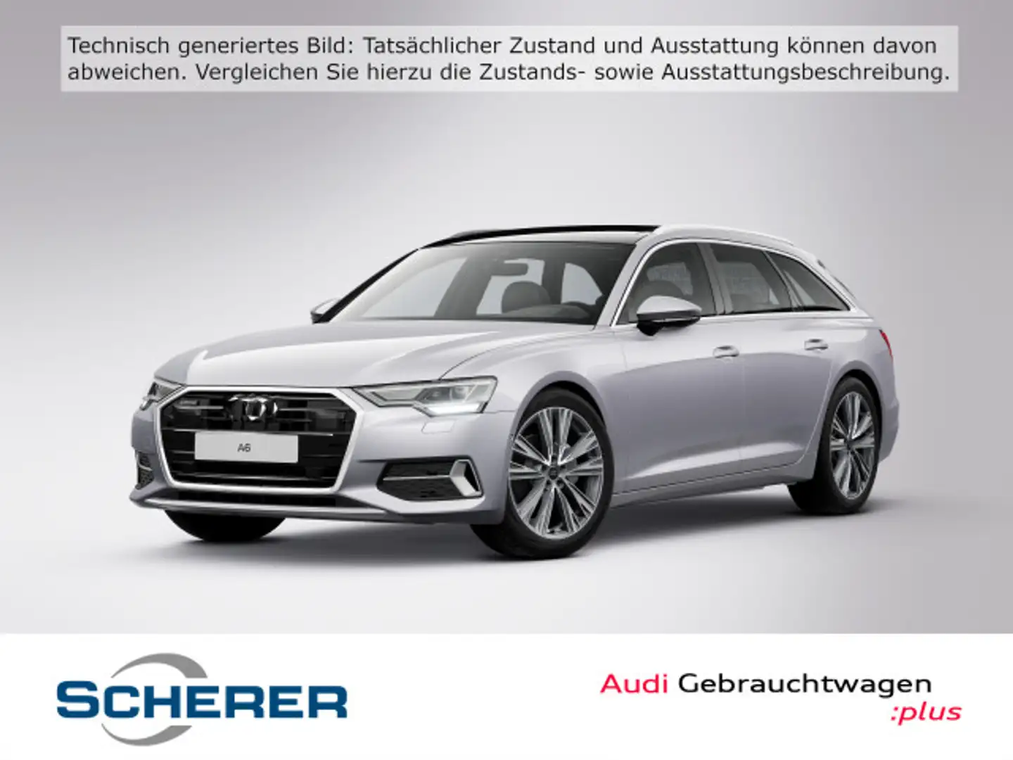 Audi A6 sport 40 TDI quattro LED NAVI AHK PANO Silber - 1
