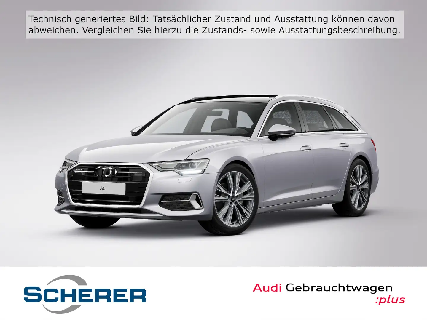 Audi A6 sport 40 TDI quattro LED NAVI AHK PANO Silber - 1