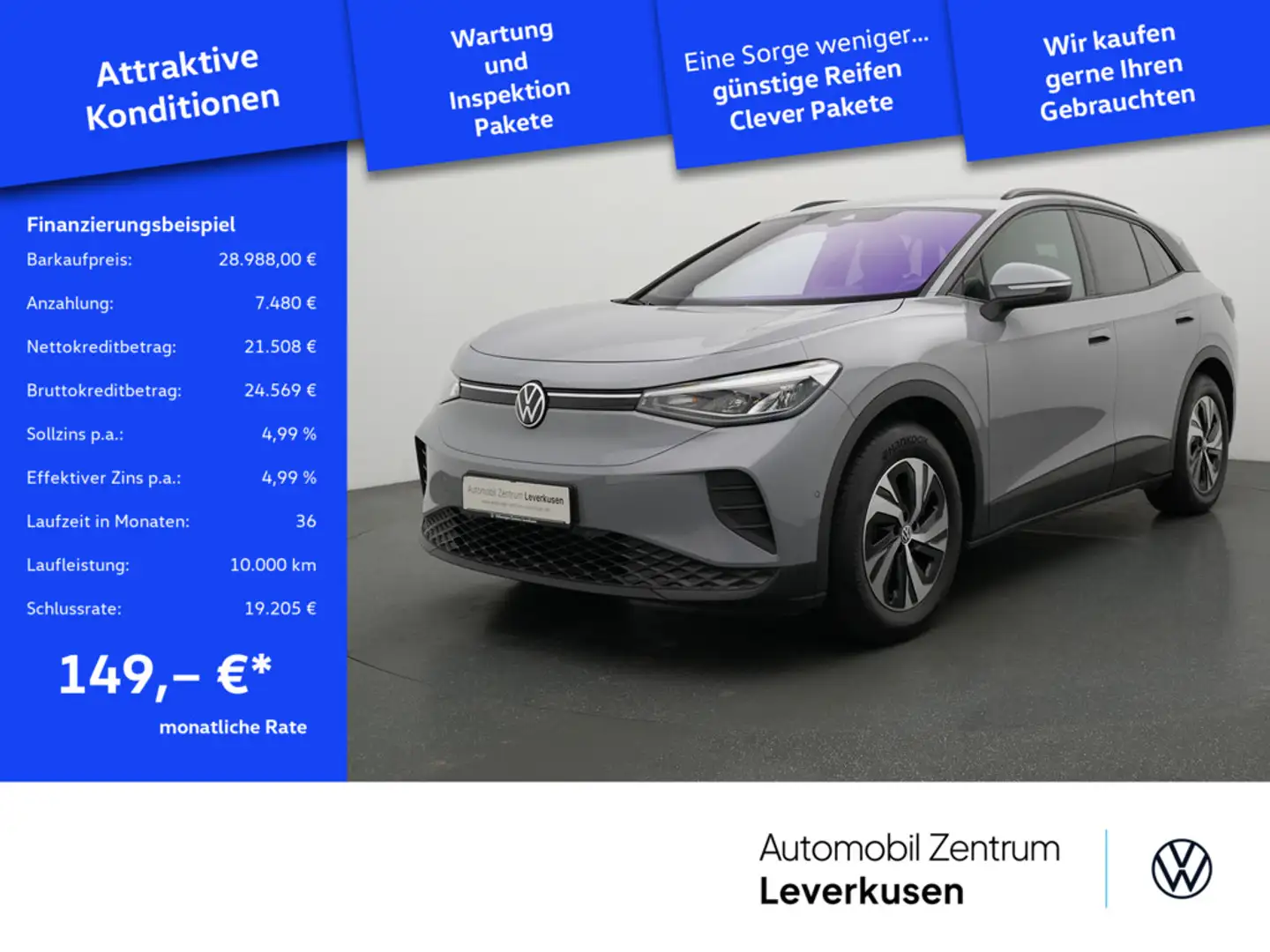 Volkswagen ID.4 Pure Performance NAVI VIRT ACC CARPLAY K Grau - 1