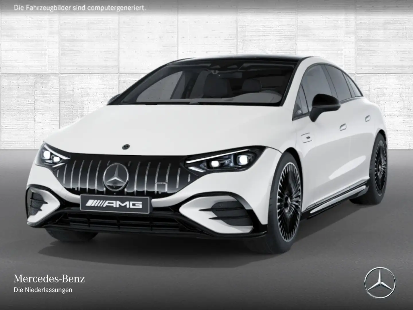 Mercedes-Benz EQE 53 AMG 4M Driversp Fahrass Airmat Pano Distr. Weiß - 2