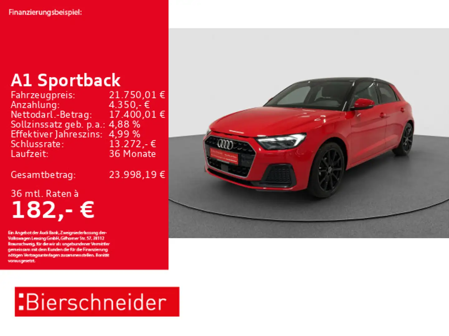 Audi A1 25 TFSI advanced 18 LED ACC NAVI SH Rot - 1