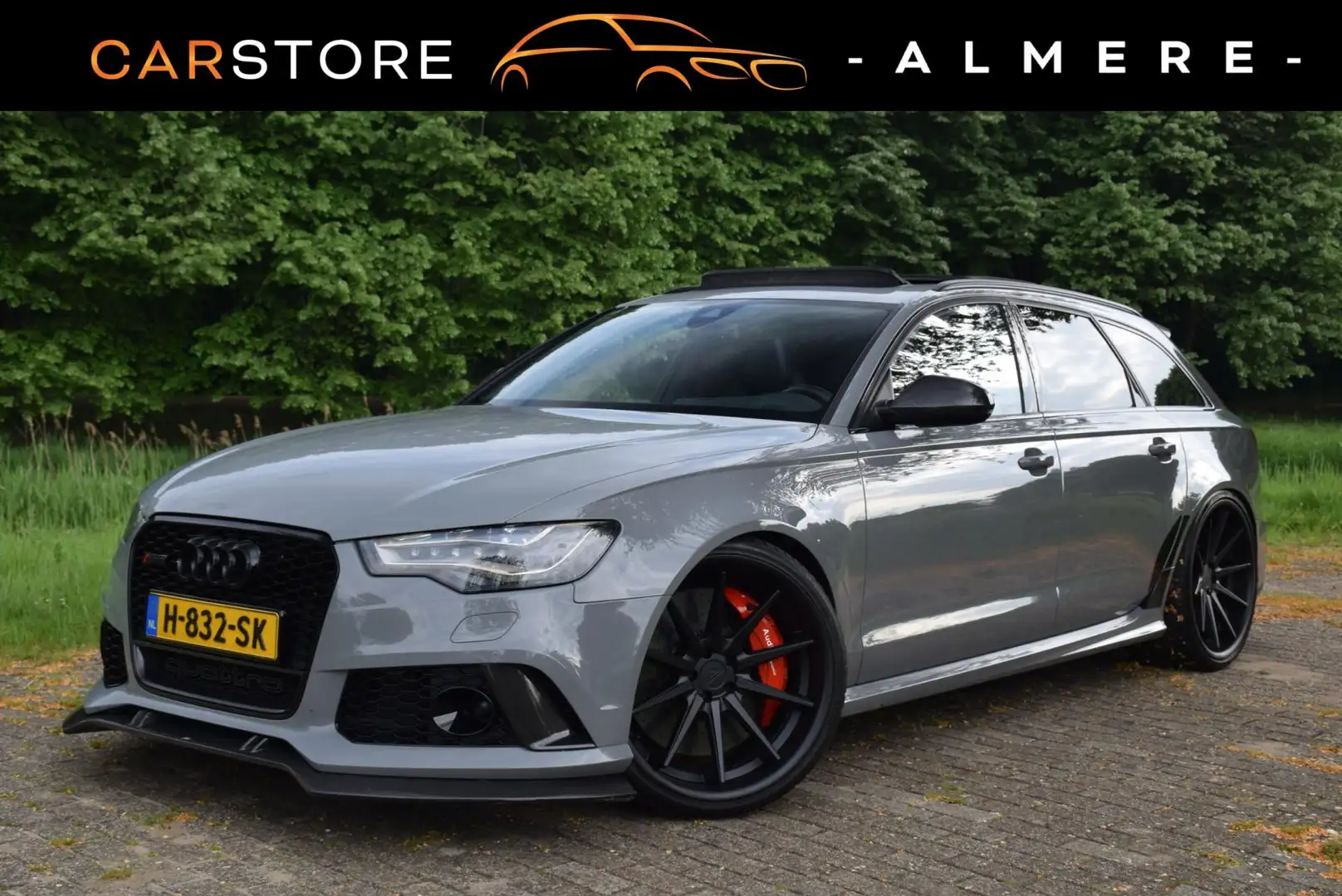 Audi RS6 Avant *Pano*B&O*Soft-close*Head-up-displ*22"inch*N siva - 1