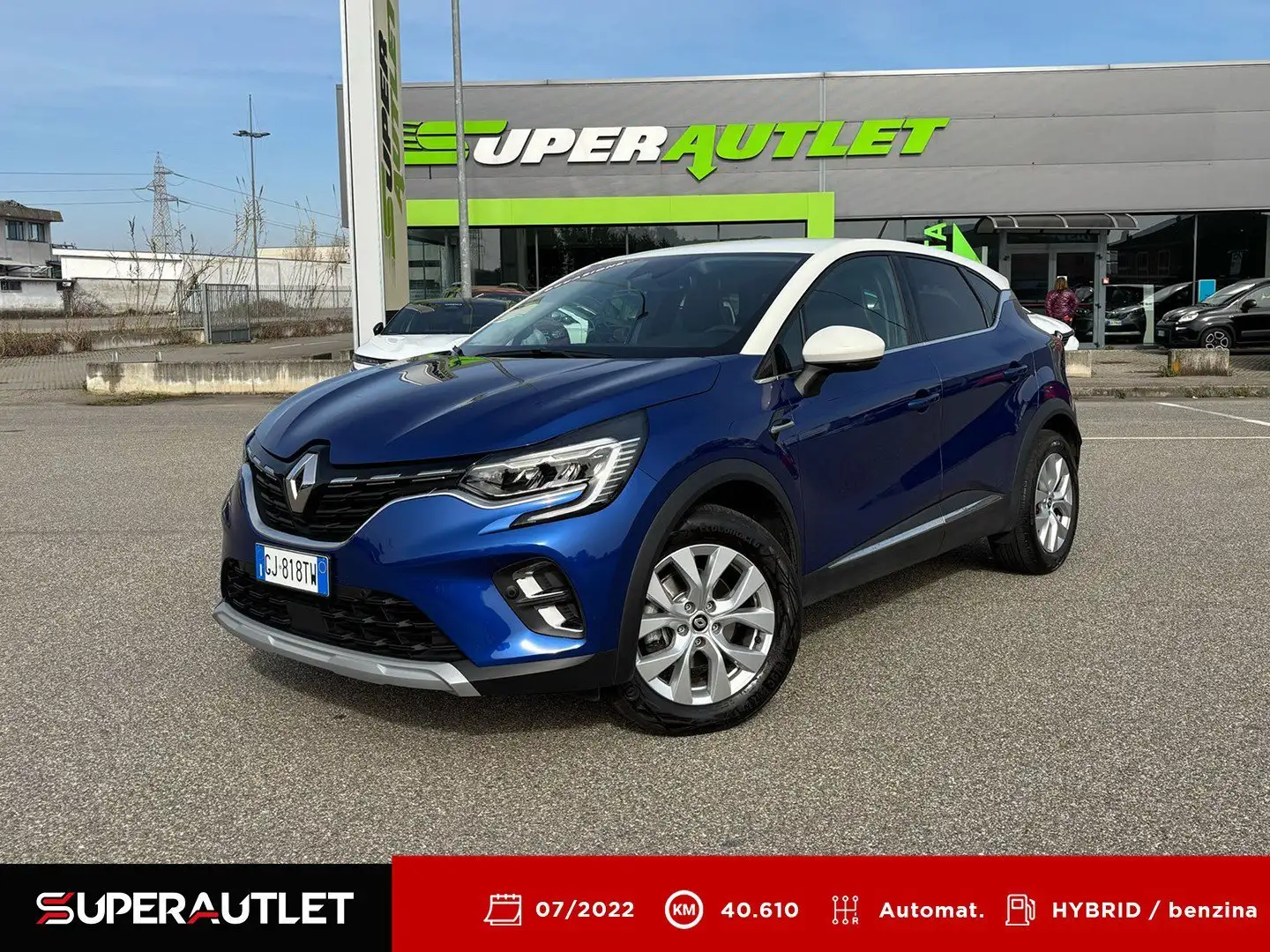 Renault Captur 1.6 E-Tech hybrid Intens 145cv auto Blu/Azzurro - 1