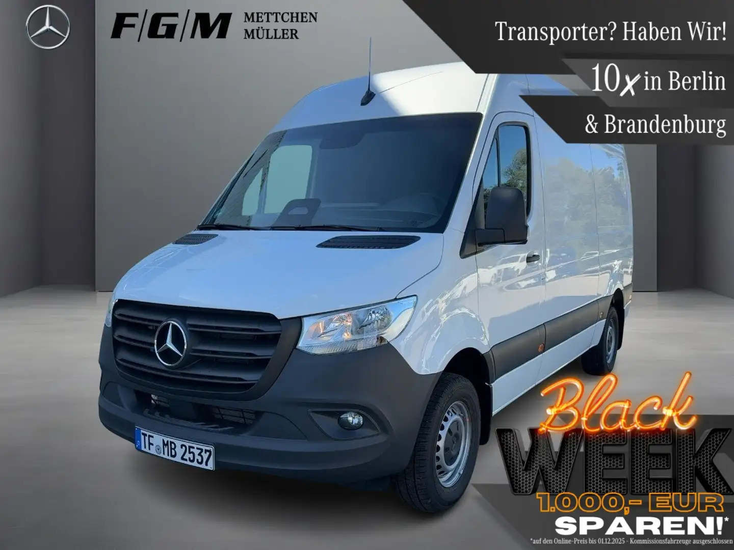 Mercedes-Benz Sprinter 317 Kasten PRO Hochdach AHK/Totwink/Navi Weiß - 1