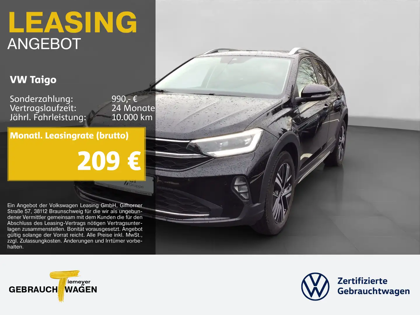 Volkswagen Taigo 1.0 TSI DSG STYLE MATRIX LM17 ASSIST NAVI Schwarz - 1