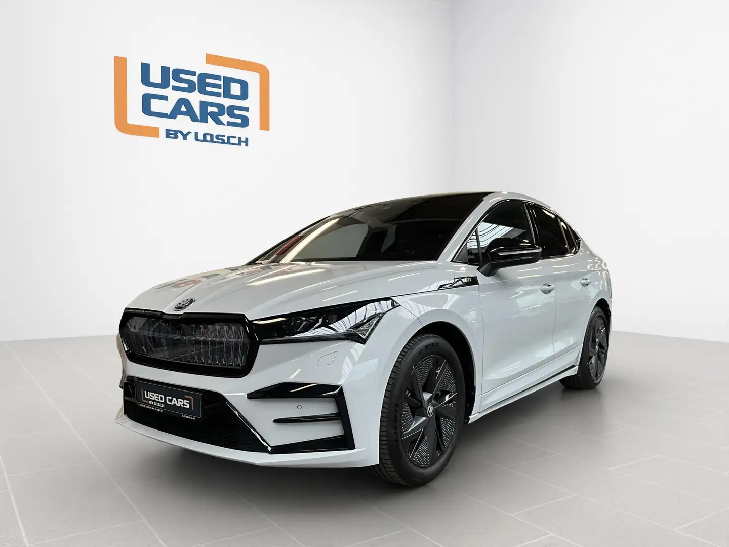 Skoda Enyaq 82kWh+iV80x-RS+Advanced+AHK Blanc - 1