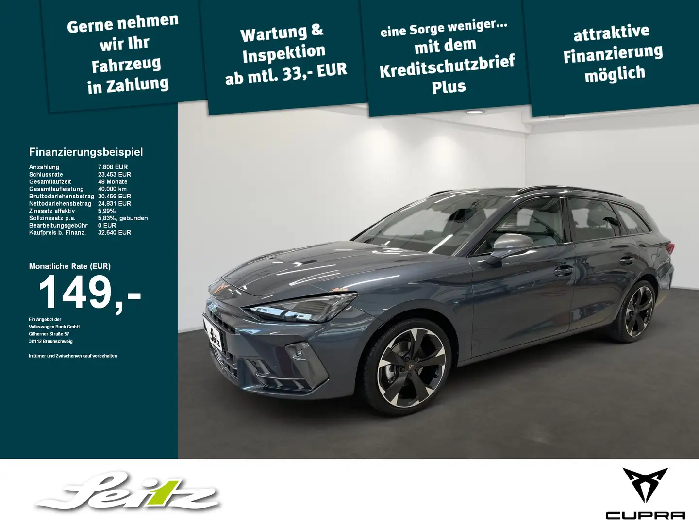 CUPRA Leon Sportstourer 1.5 eTSI *AHK*KAMERA*LED*SITZH* Grijs - 1