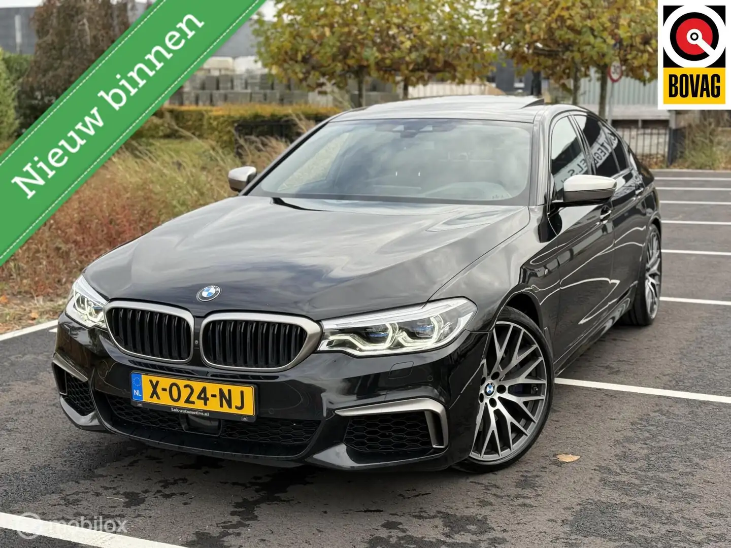 BMW M550 5-serie M550i xDrive High Executive PANO|360|LEDER Zwart - 1