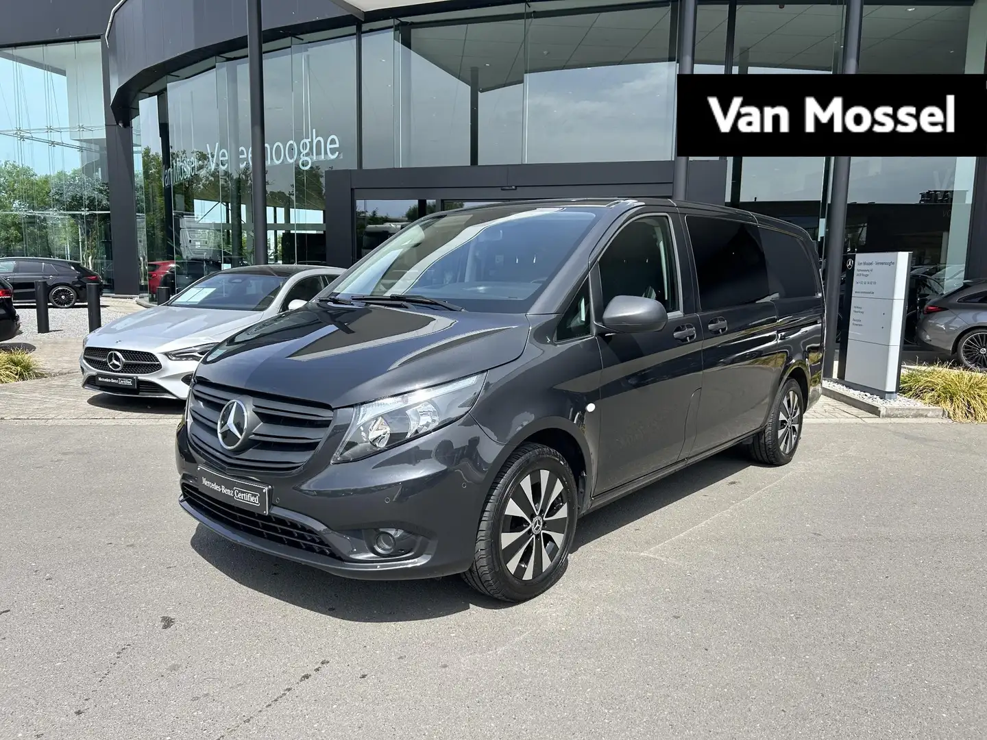 Mercedes-Benz Vito 116 CDI dubbel cabine L2 + 5-ZIT + LEDER + TREKHAA Zwart - 1