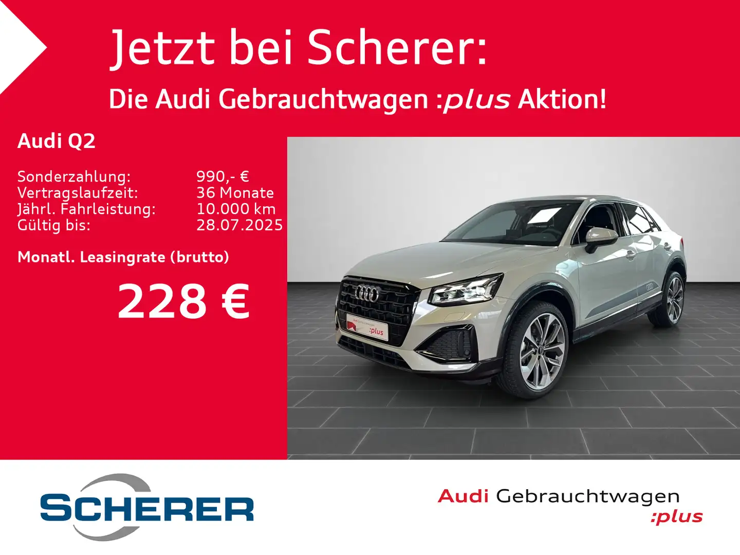 Audi Q2 Advanced 35 TFSI S tronic Mtrx.Navi,ACC,AHK Silber - 1