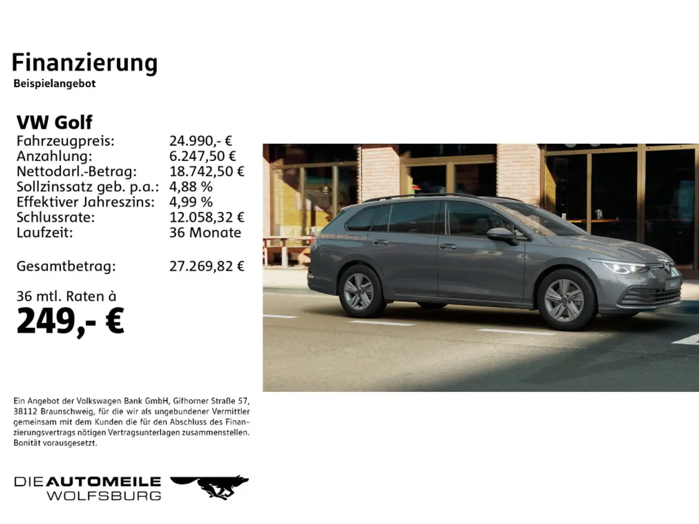 Volkswagen Golf Variant Golf 8 VIII Variant 2.0 TDI DSG Life Rückfahrkam Grau - 2