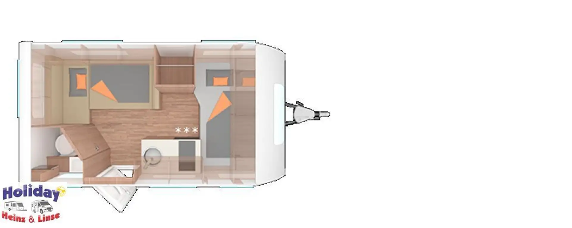 Weinsberg CaraCito 390 QD Auflastung 1.350 kg Blanc - 2