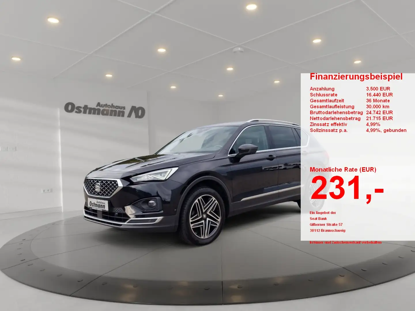 SEAT Tarraco 2.0 TDI 4Drive Xcellence 4xSHZ ACC AHK Zwart - 1