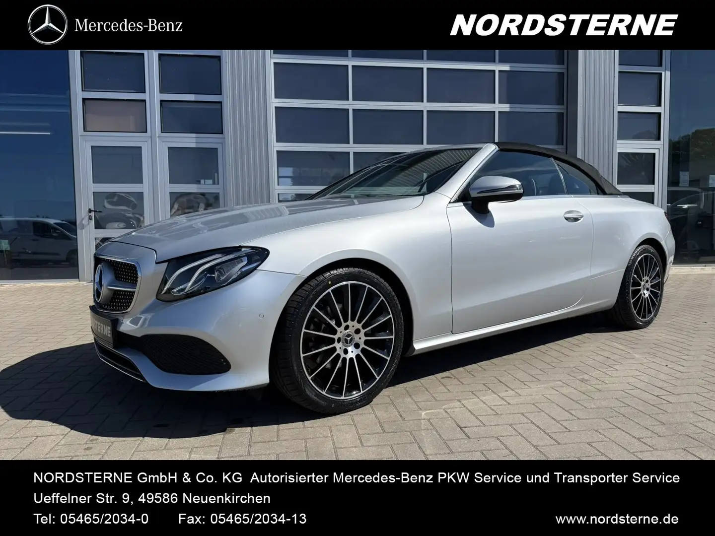 Mercedes-Benz E 220 E 220 d Cabrio Comand Leder AMG Alu Cabrio-Paket Silber - 1