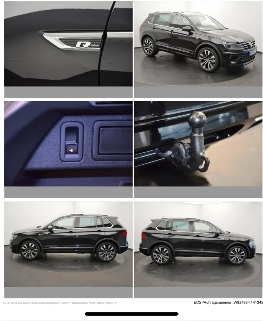 Volkswagen Tiguan 2,0 TDI 4Motion  DSG R-line Schwarz - 2