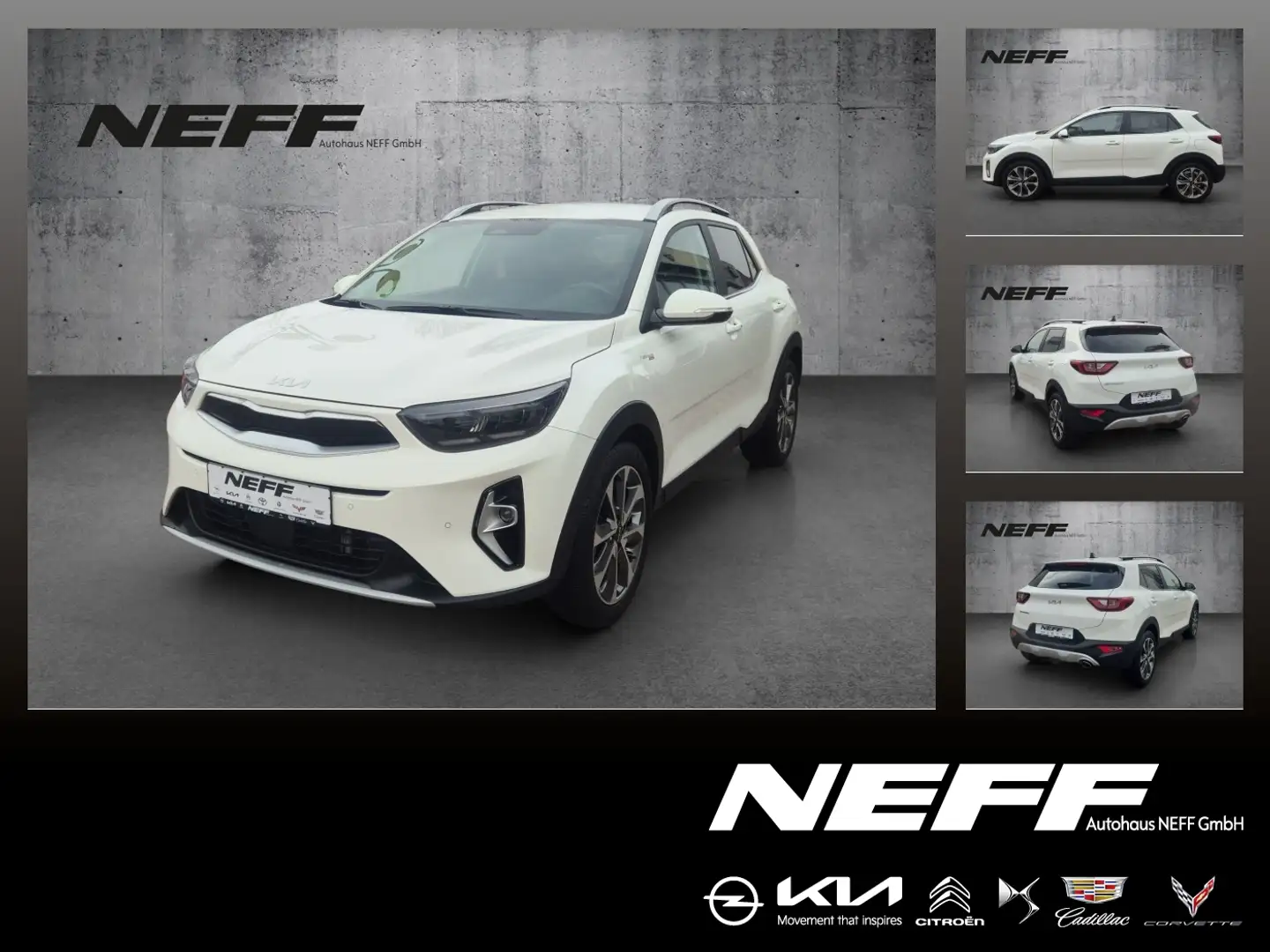 Kia Stonic 1.0 T-GDI Platinum Edition ACC+LED+Navi Weiß - 1