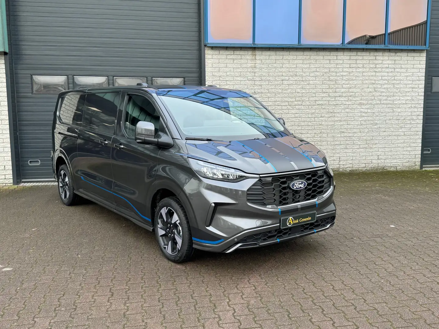 Ford Transit Custom 300 L2 Sport BPM vrij Stoel + Stoel 170 Pk 360° Mi Grijs - 1