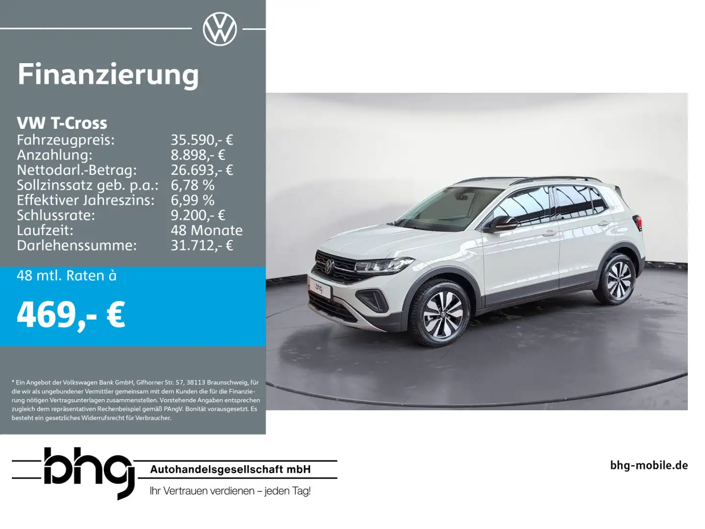 Volkswagen T-Cross Life 1.0 l TSI OPF   ) 7-Gang-Doppelkupp Grey - 1