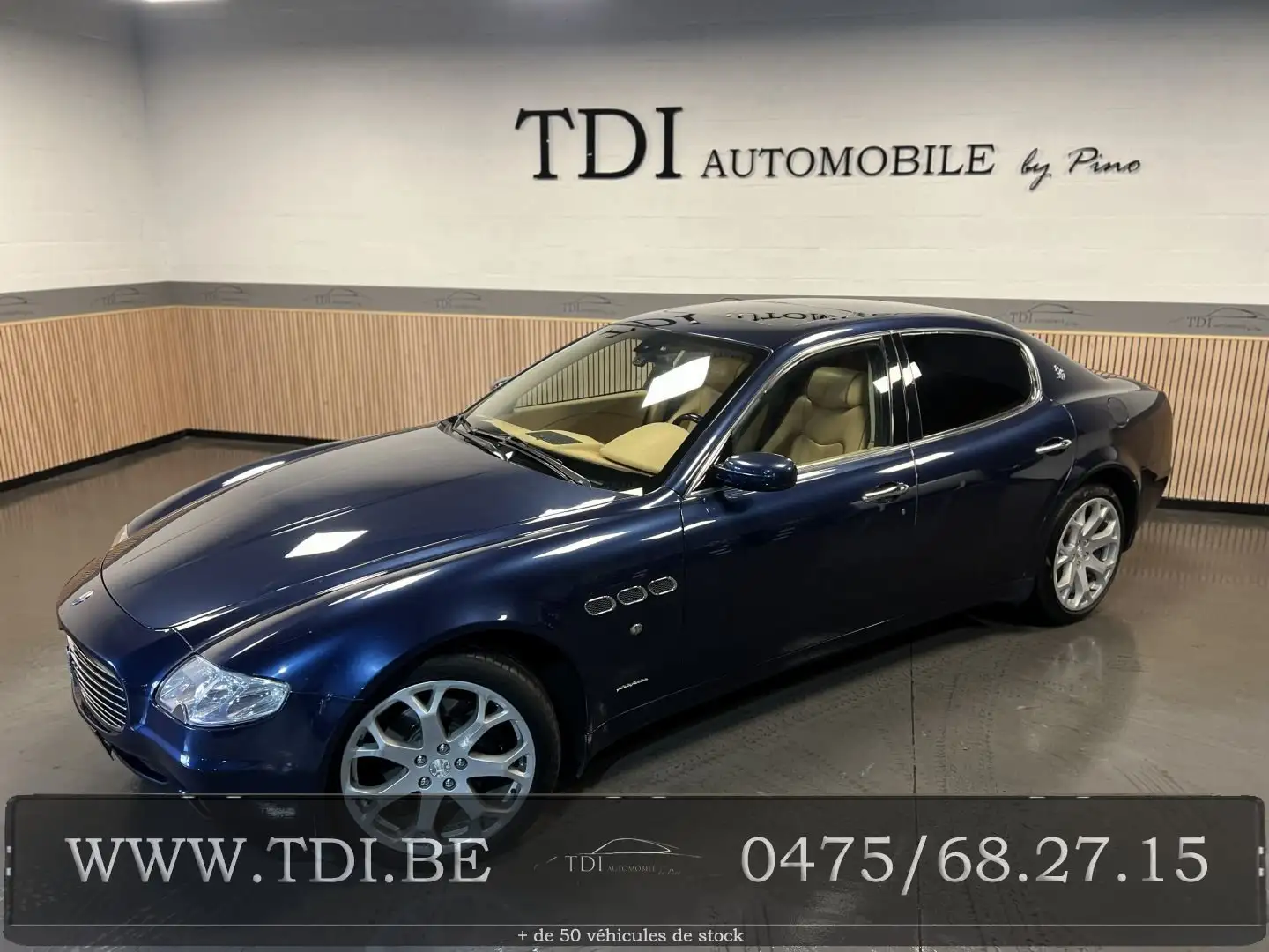 Maserati Quattroporte 4.2i V8*402Cv*Toit Ouvrant*Boite F1*Historique*✔ Blauw - 1