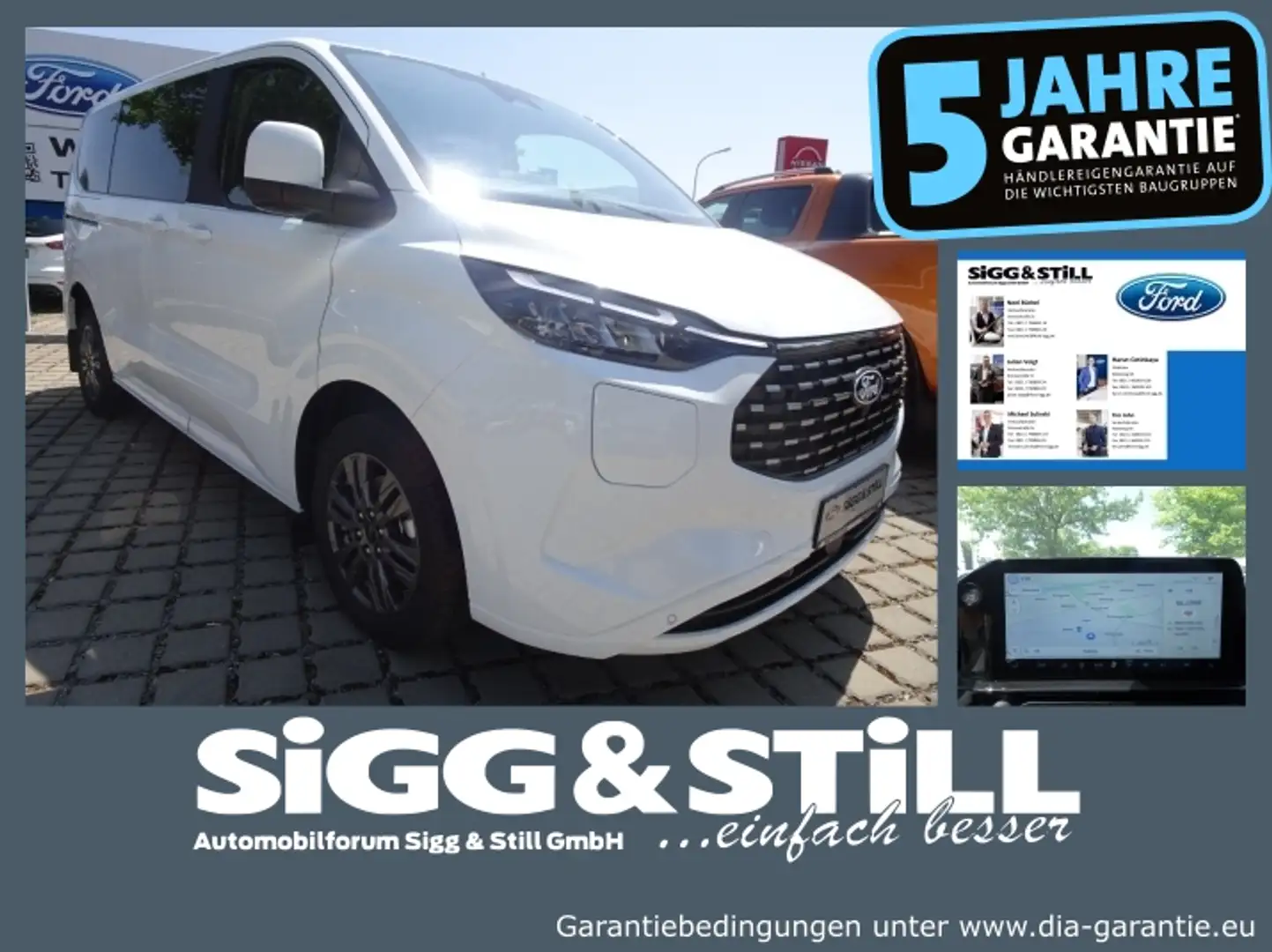 Ford Tourneo Custom Titanium 340 L1 PHEV NAVI*360°*ACC*LED Weiß - 1