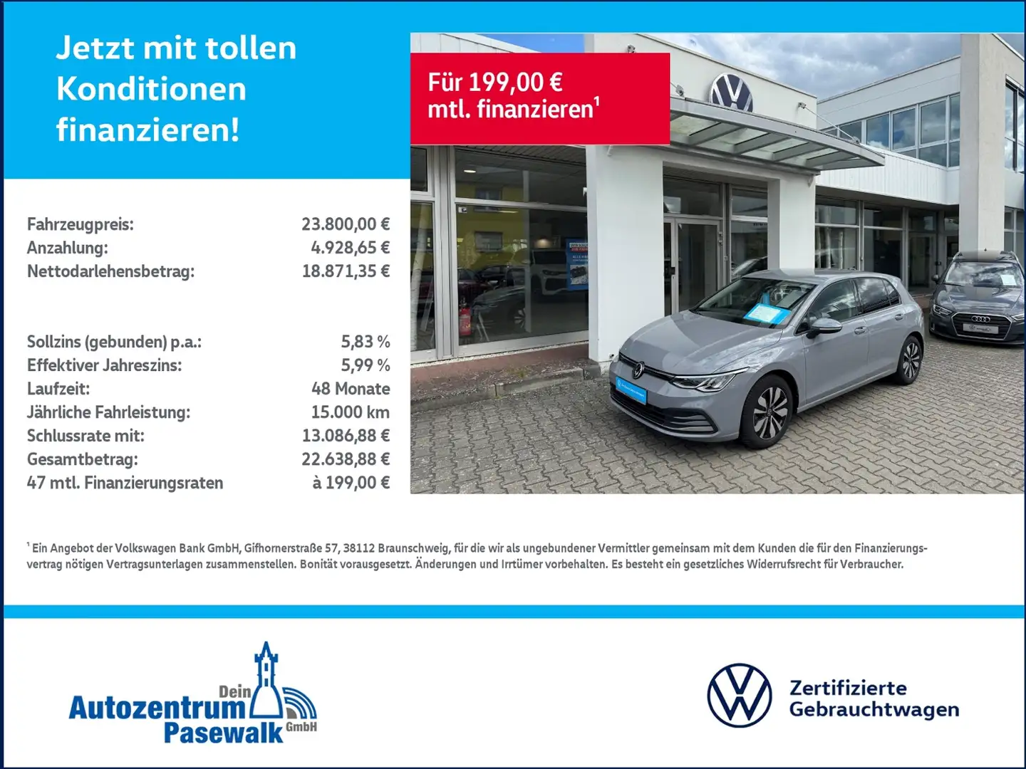Volkswagen Golf 8 CD 2.0 TDI Life 6-Gang Grau - 1