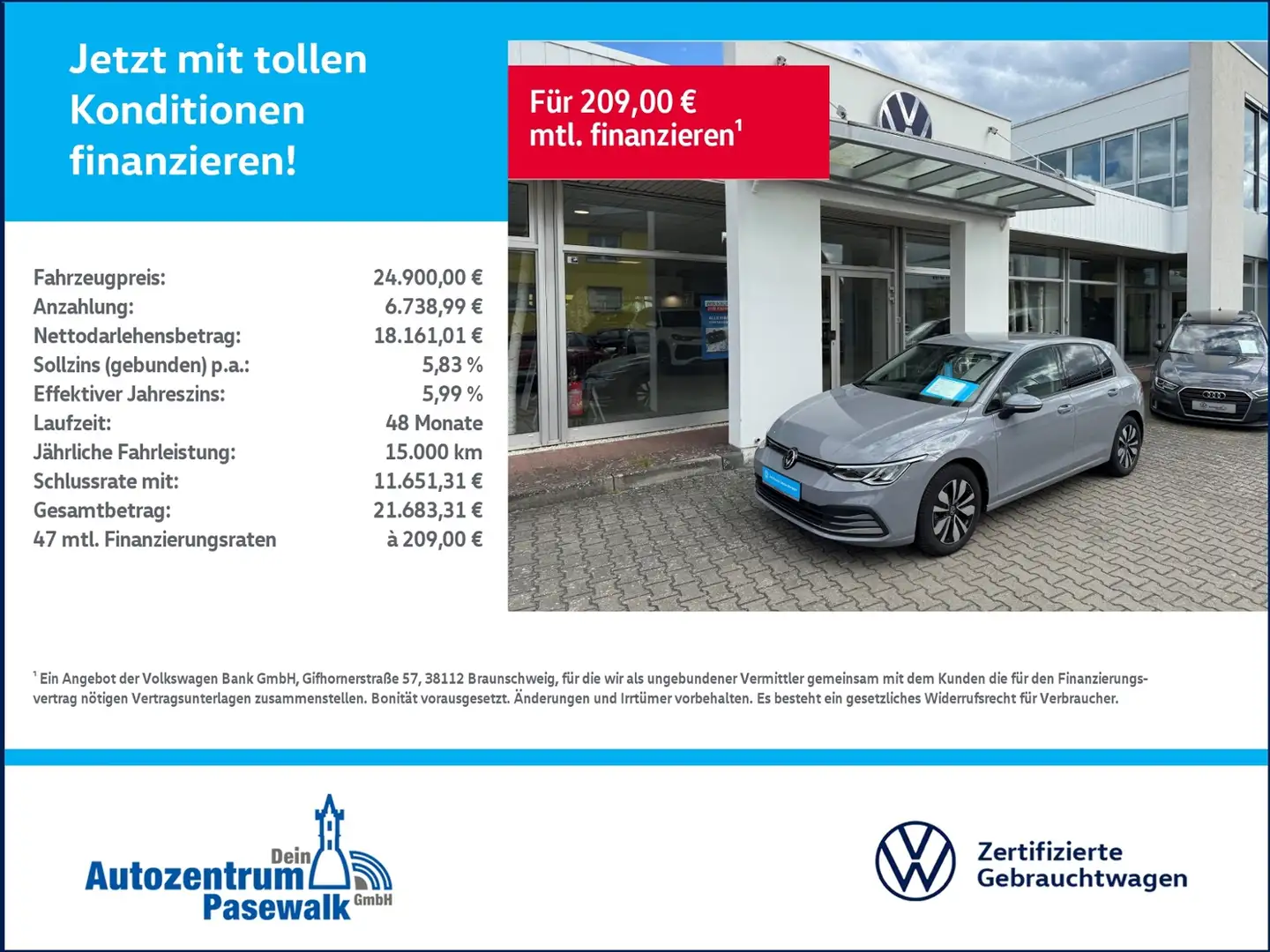 Volkswagen Golf 8 CD 2.0 TDI Life 6-Gang Gris - 1