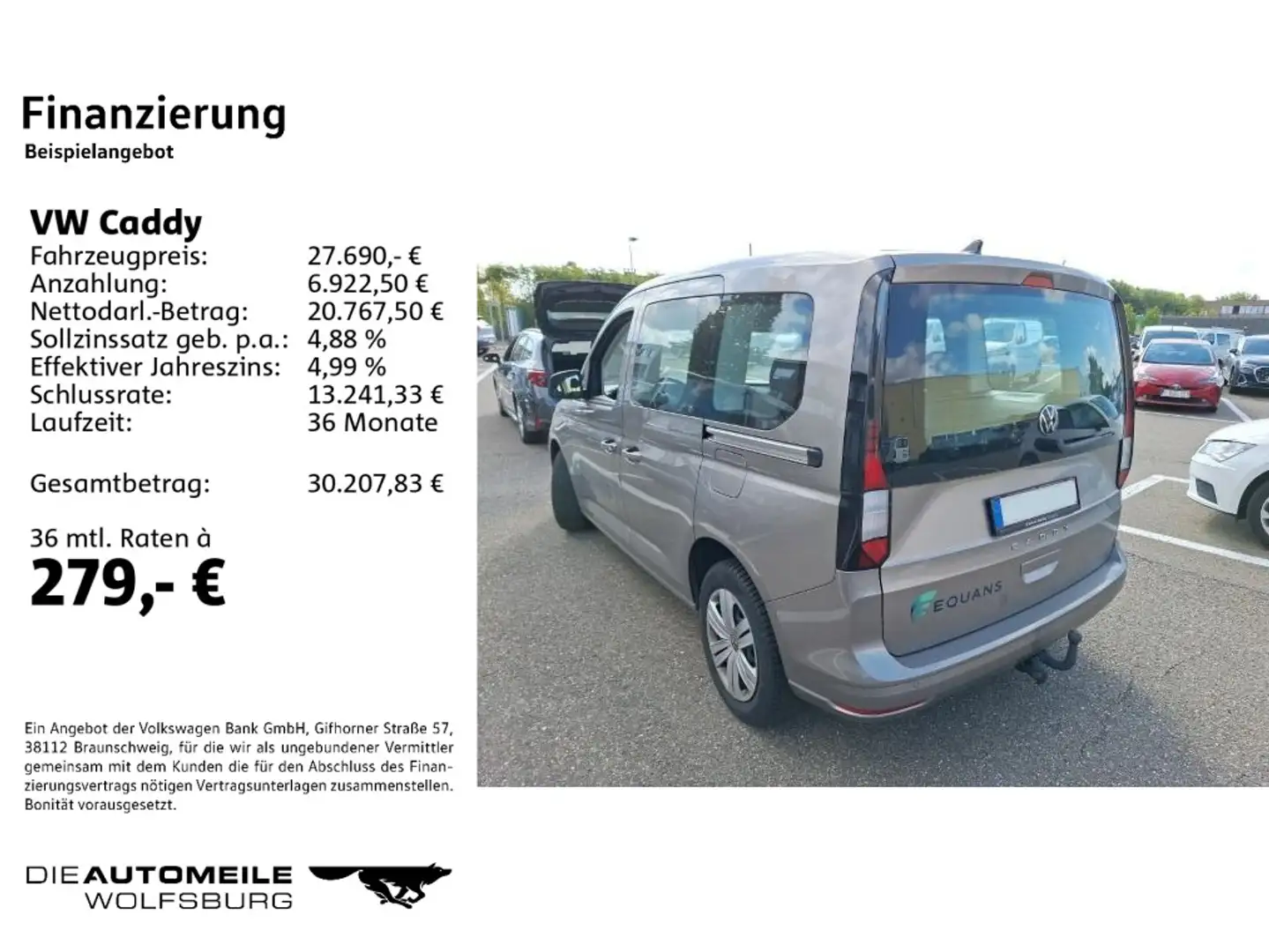 Volkswagen Caddy Kombi 1.5TSI AHK/KLIMA/PDC Beige - 2