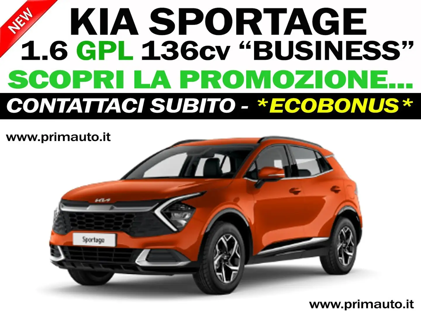 Kia Sportage 1.6 TGDi GPL 147cv 2WD "BUSINESS" - PROMO! (#0625) Arancione - 1