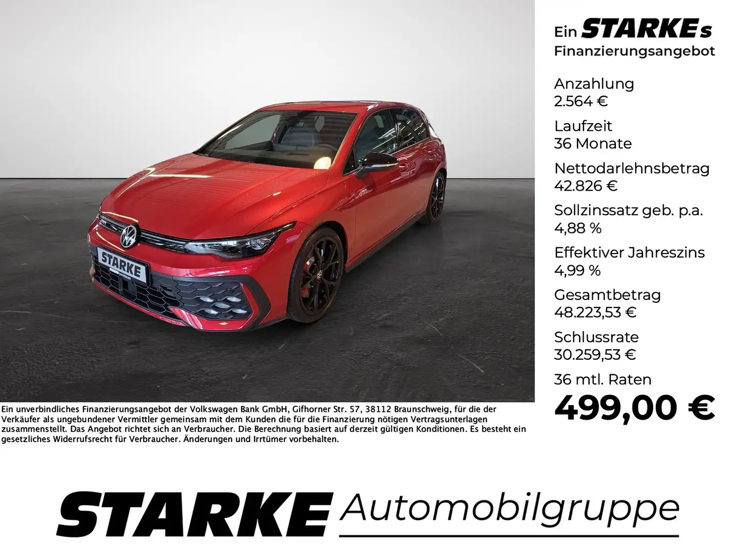 Volkswagen Golf GTI 2.0 TSI DSG Rojo - 1