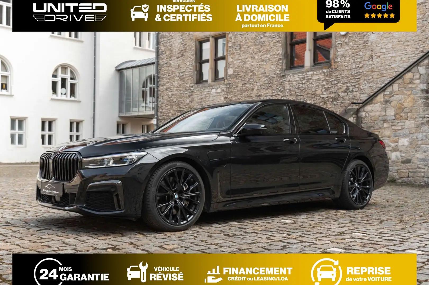 BMW 745 e 394 ch BVA8 M Sport Schwarz - 1