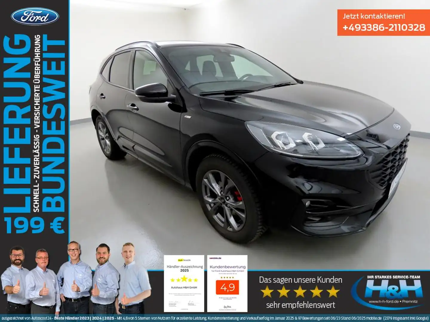Ford Kuga 2.0 EcoBlue 4x4 Aut. ST-Line X AHK+LED+iACC Schwarz - 1