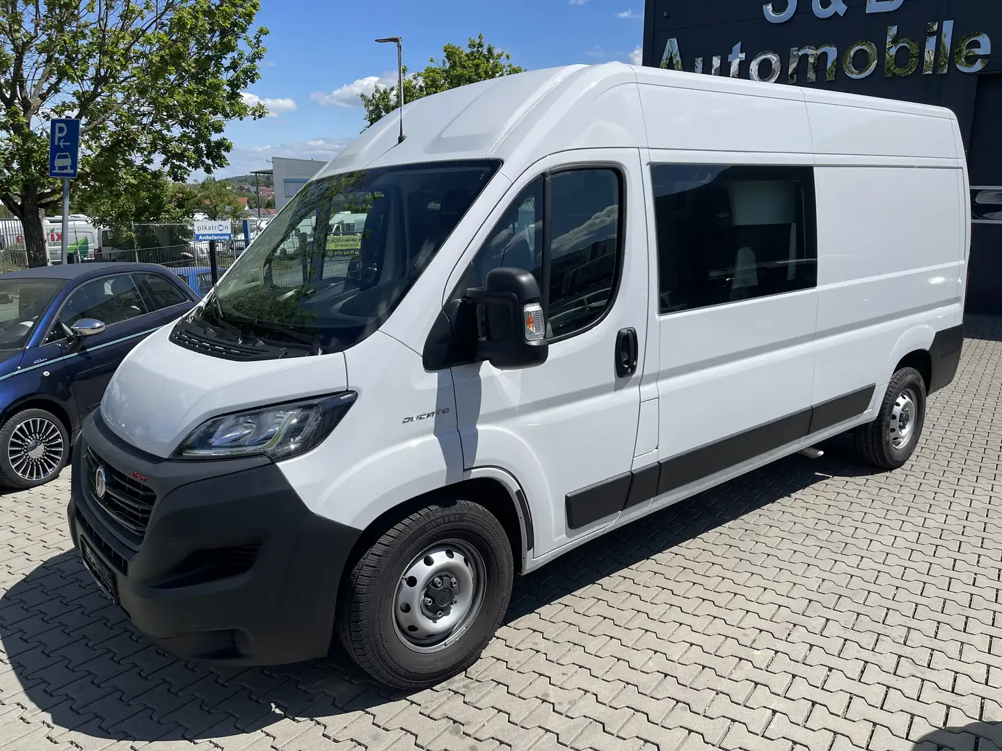 Fiat Ducato L4H2 teilverglast 7 Sitzer 8TKM Top Zustand Weiß - 1