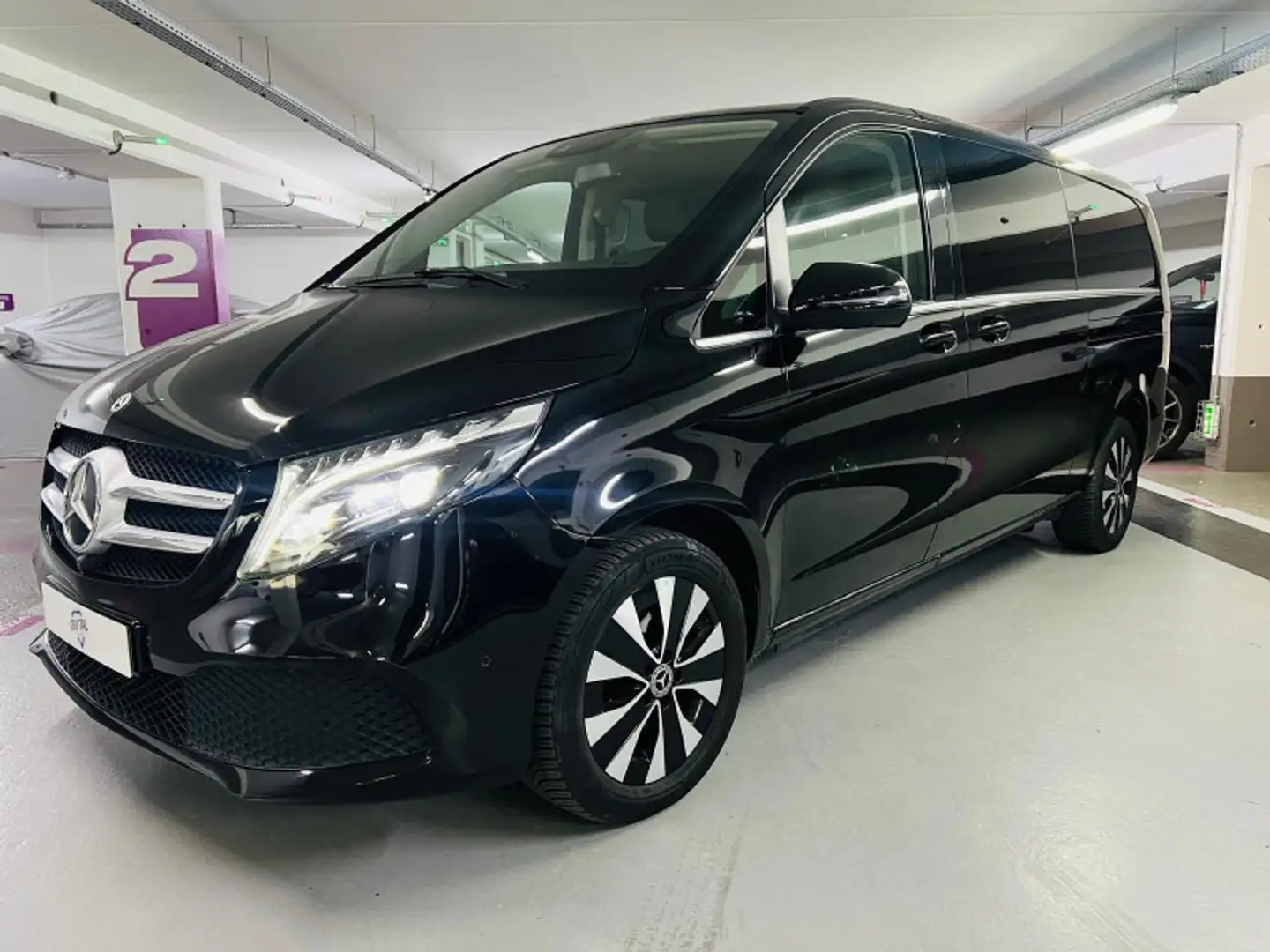 Mercedes-Benz V 220 220 D EXTRA-LONG AVANTGARDE 9G-TRONIC***TVA*** Zwart - 1