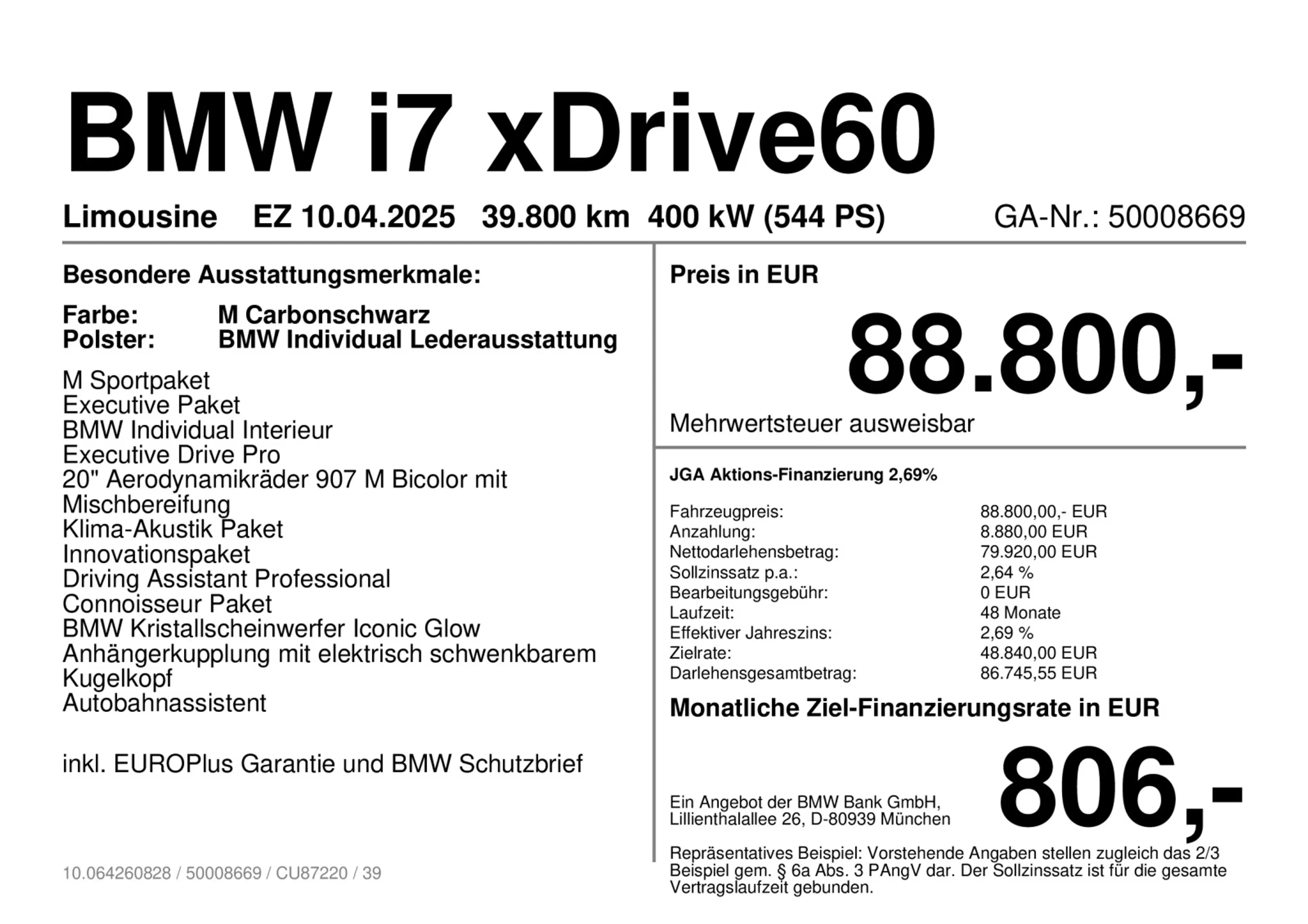 BMW i7 xDrive60 M Sportpaket Innovationsp. AHK — photo 2