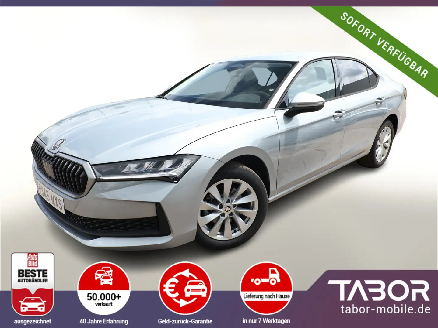 Skoda Superb eTSI 150 DSG LED Nav Kam SunS SHZ SideA Argintiu - 1