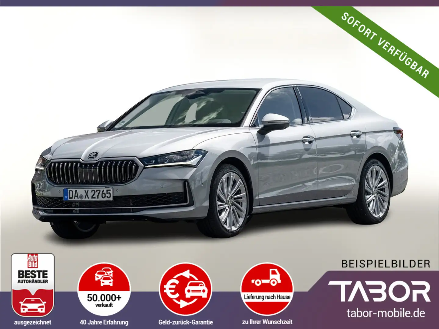Skoda Superb eTSI 150 DSG LED Nav Kam SunS SHZ SideA Silber - 1