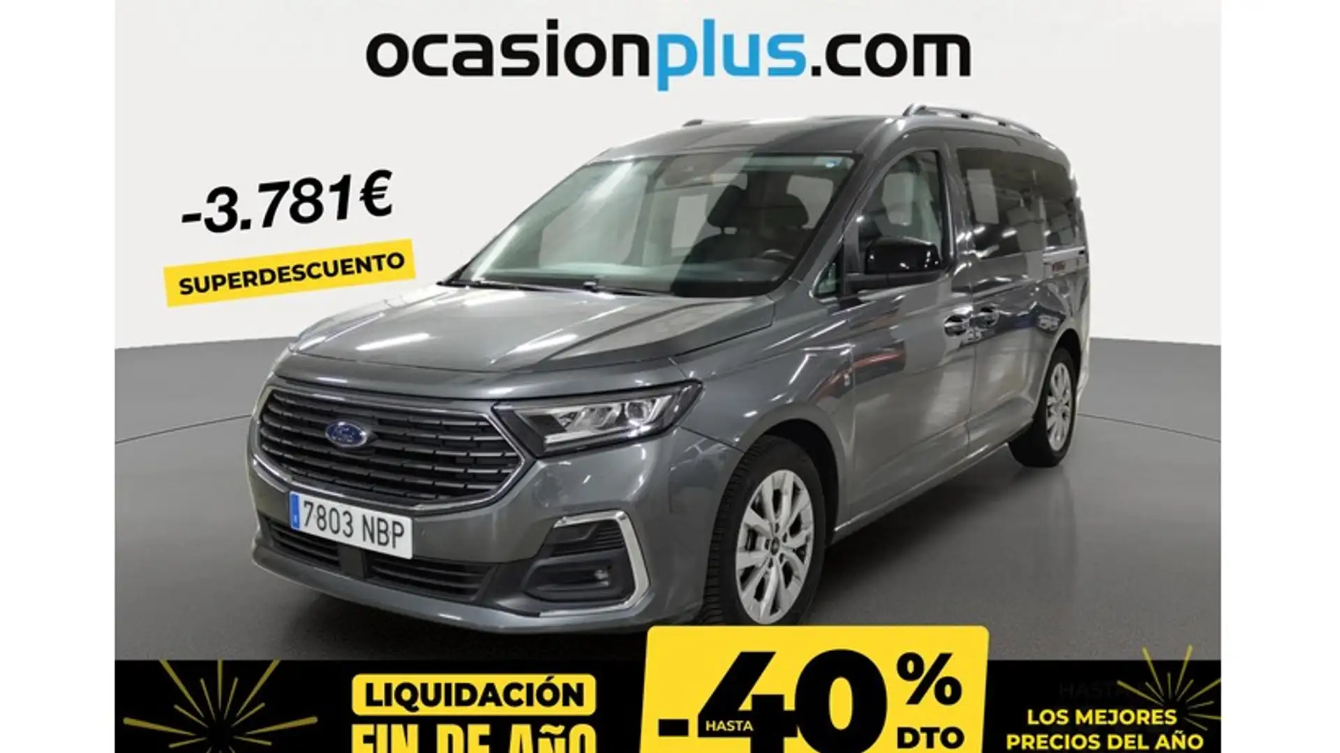 Ford Tourneo Connect Grand 2.0 Ecoblue LWB L2 Titanium 122 Aut. Gris - 1