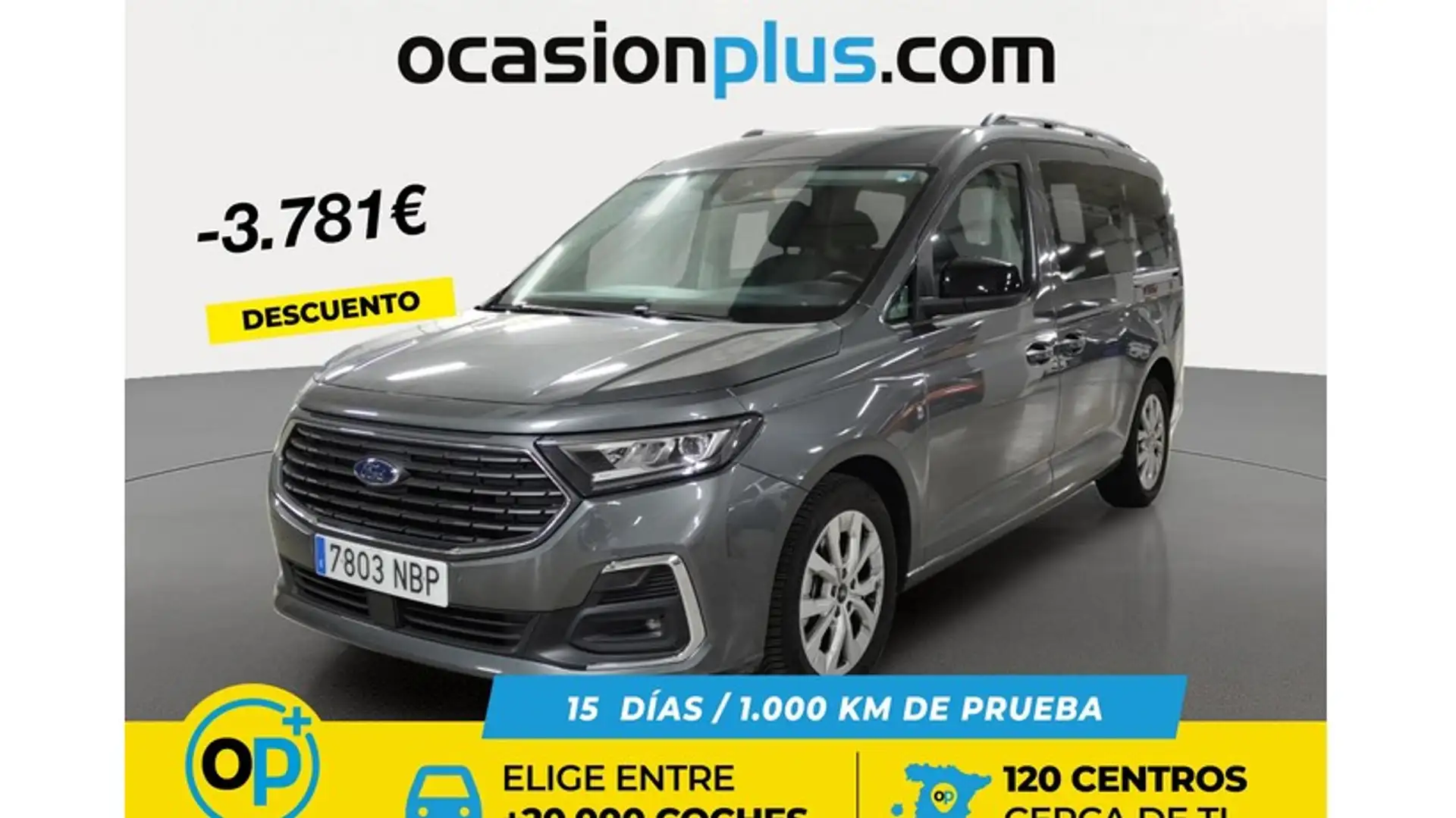Ford Tourneo Connect Grand 2.0 Ecoblue LWB L2 Titanium 122 Aut. Gris - 1