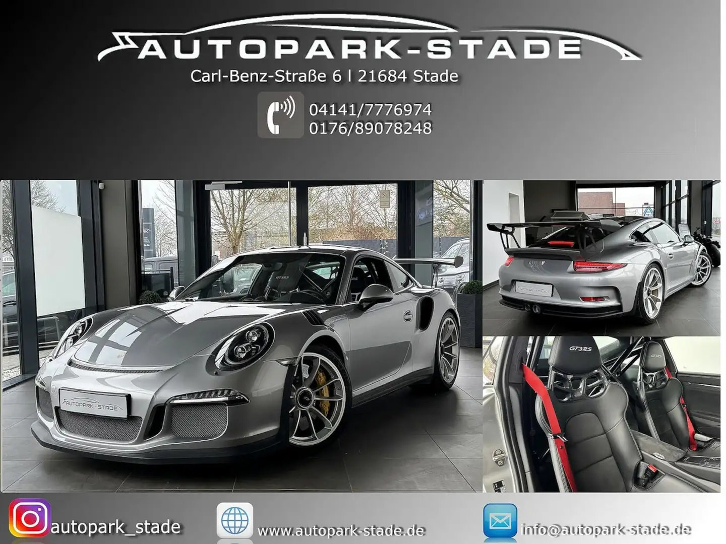 Porsche 991 GT3 RS Lift Pit Ceramic LED Approved Grau - 1