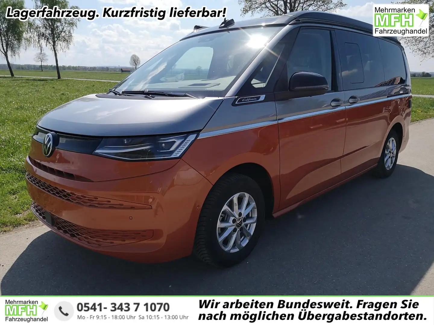 Volkswagen T7 California Beach Camper 2.0TDI DSG GV5 High+ 110 kW (150 P... Naranja - 1